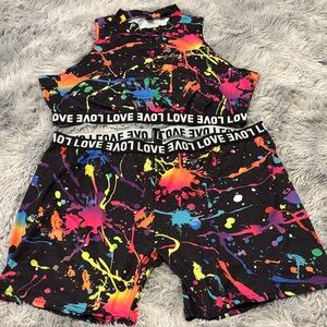 SHEIN Colorful Splatter Print Set